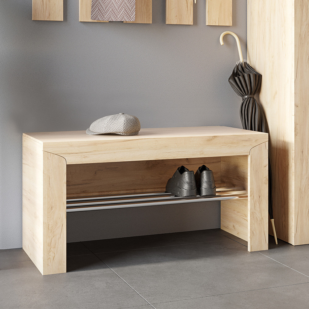 Тумба для обуви Эверест Либерти 90х38х46 дуб крафт золотой (DTM-2204) Днепр - изображение 1