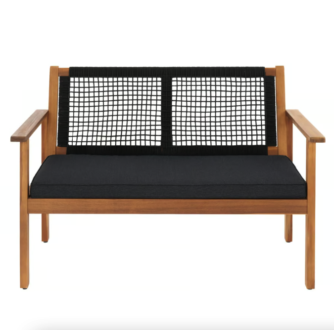 Садова лавка Di Volio Teracina з спинкою чорний Киев - изображение 2