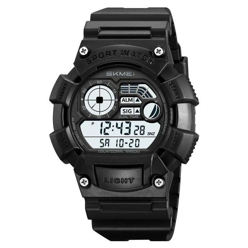 Прості електронні наручні чоловічі годинники, Водонепроникні електронні годинники PI-37 Львів - фото 2