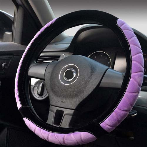 Плюшевая оплетка на руль, 37 см, фиолетовая Киев - изображение 1