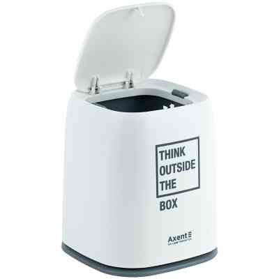 Кошик для паперів Axent Настільний контейнер для сміття, прямокутний, білий (2133-21-A) Вінниця