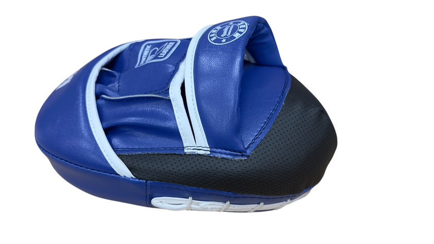 Лапи боксерські ергономічні (гнуті) BOXER NEW 2013-N1,  шкірзам Вишневе - фото 3