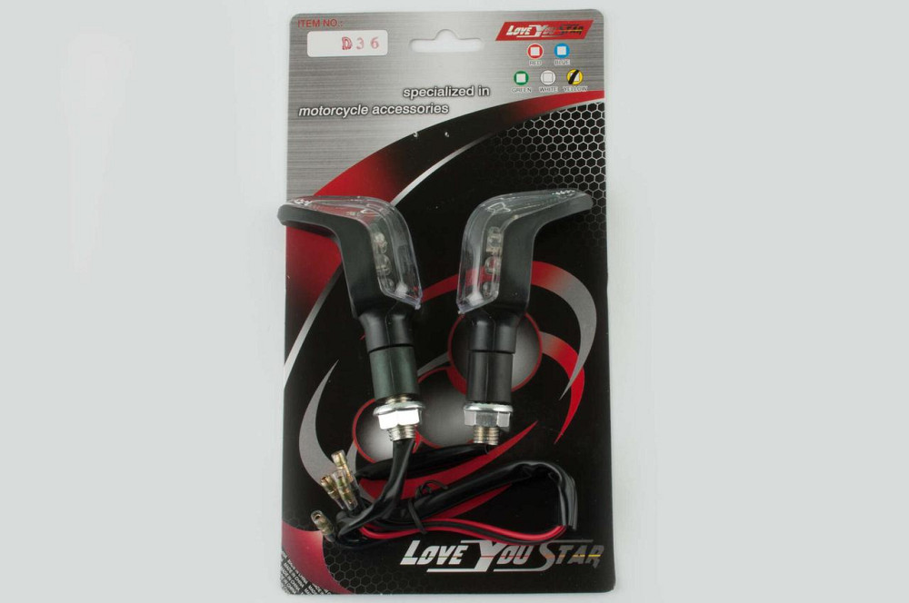 Повороты светодиодные, крюк (пара) (черные, белое стекло) ST Мукачево - изображение 1