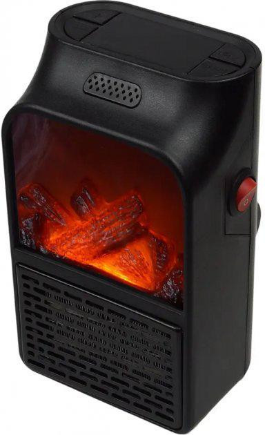 Портативний керамічний обігрівач в розетку на 900 Вт Flame Heater з пультом Д/У та імітацією каміна до 20 кв.м Одеса - фото 4