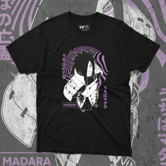 Футболка для подростка мальчика с принтом Наруто Мадара 2 Размер 160 Anime10339 Днепр