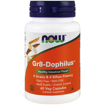 Пробиотики Now Foods Пробиотики для Улучшения Желудочного Тракта, Gr8-Dophilus, (NOW-02912) Винница - изображение 1