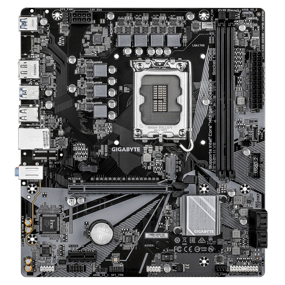Материнська плата Gigabyte B760M H V2 Socket 1700 ( 10789 ) Харків - фото 4
