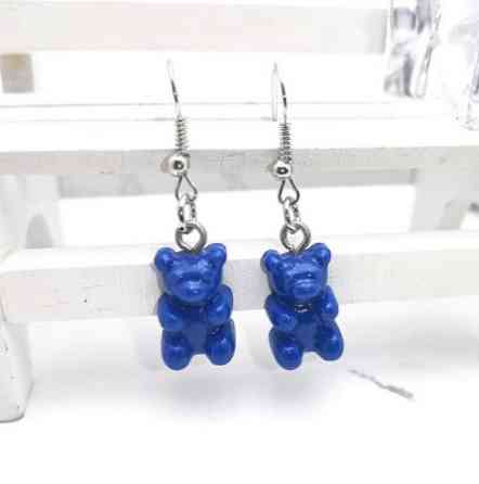 Сережки з ведмедиками сині, розмір 1,6*1см, смола Київ