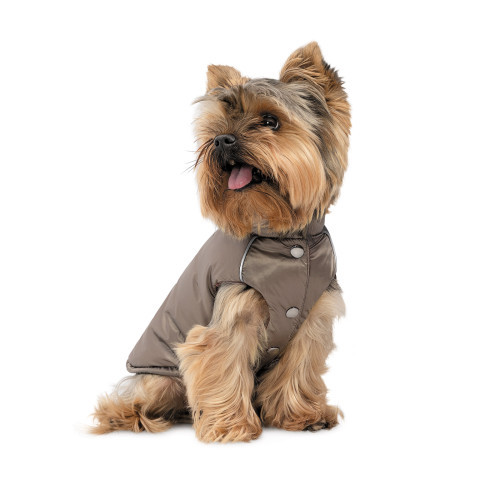 Жилет Pet Fashion Hardy для собак утепленный водонепроницаемый с отверстием для поводка бежевый размер L Киев - изображение 2