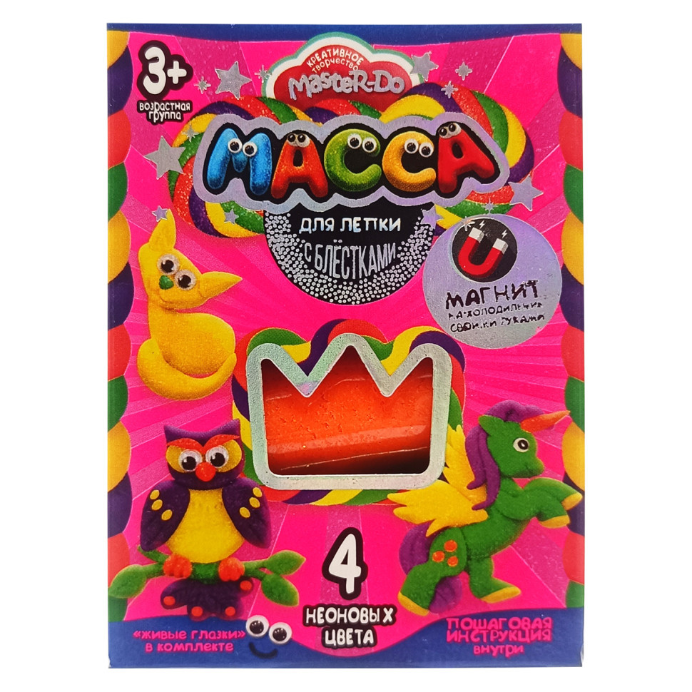 Набір креативної творчості Маса для ліплення "MASTER DO" MMD-02-01, 4 кольори Вид 7 Вінниця - фото 1