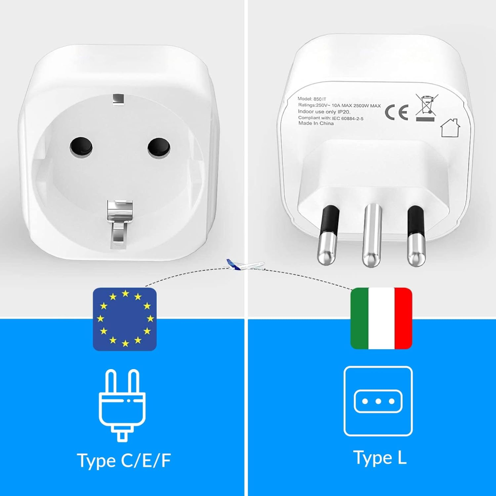 Набір адаптерів Type c/e/f - Type L Vintar 3 шт Луцьк - фото 1