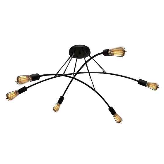 Люстра подвесная MSK Electric Orion на шесть ламп Е27 NL 9832-6 BK черная Одесса