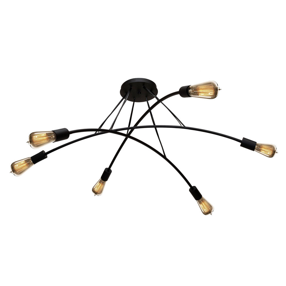 Люстра подвесная MSK Electric Orion на шесть ламп Е27 NL 9832-6 BK черная Одесса - изображение 3