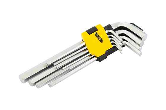 MASTERTOOL Ключі шестигранні MASTERTOOL CrV 1,5-10 мм 74/172 мм набір 9 шт 75-0956 Киев
