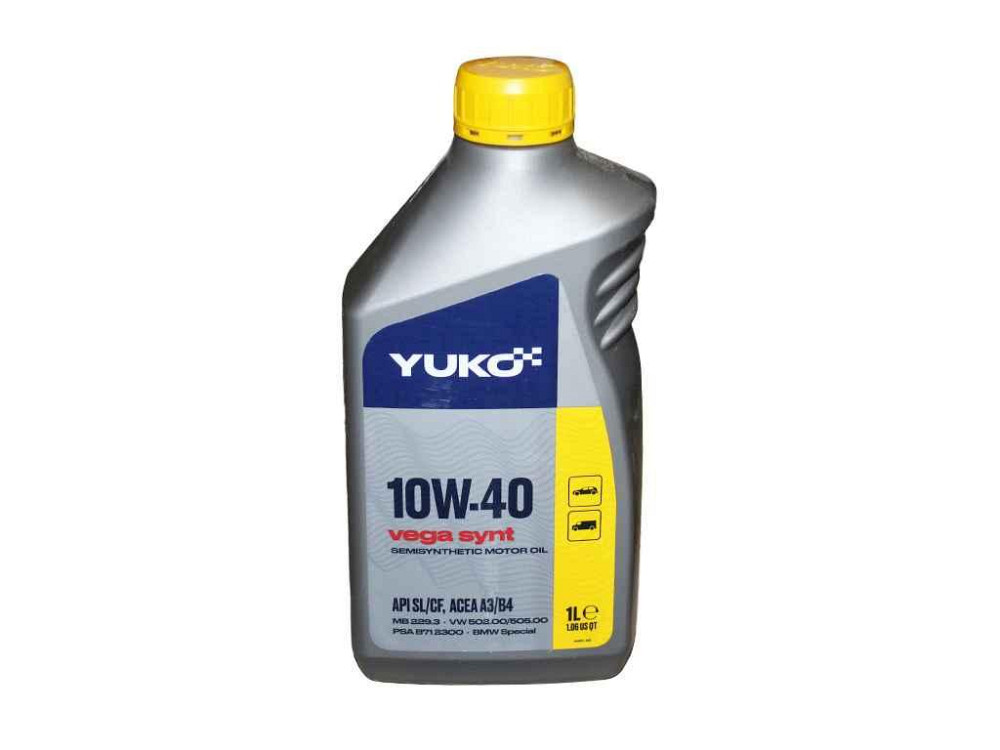 Масло моторное полусинтетическое VEGA SYNT 10W-40 API SL/CF 1,0 л ТМ Yuko Solmir Киев - изображение 1
