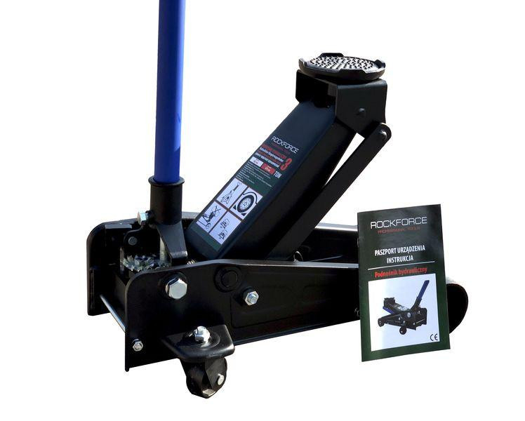 Домкрат підкатний гідравлічний 3 т (h min 145 мм, h max 475 мм) з гумовою накладкою ROCKFORCE RF-T830025 Одеса - фото 1
