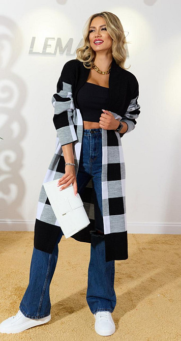 Кардиган картатий (42-44) Київ - фото 4