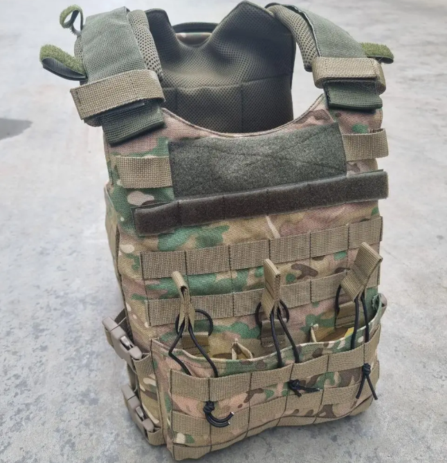 Тактична плитоноска Кордура 1000D + 3 подсумка (без плит) Мультикам Вінниця - фото 2