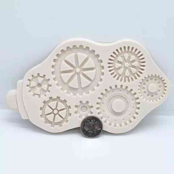 Молд силиконовый Стимпанк механизмы 157 на 100 мм серый Киев