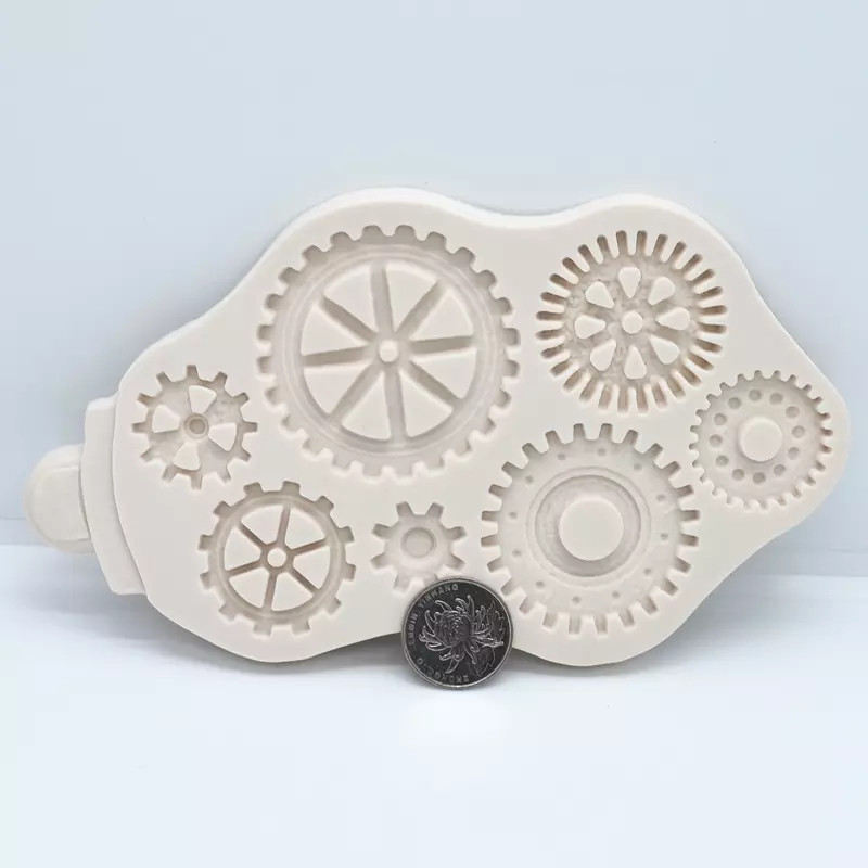 Молд силиконовый Стимпанк механизмы 157 на 100 мм серый Киев - изображение 3
