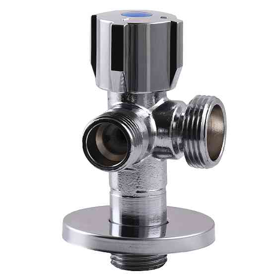 Кран шаровой угловой двойной SELBA 1/2″х 1/2″х3/4″ DOUBLE (SL1599) (000024297) Киев