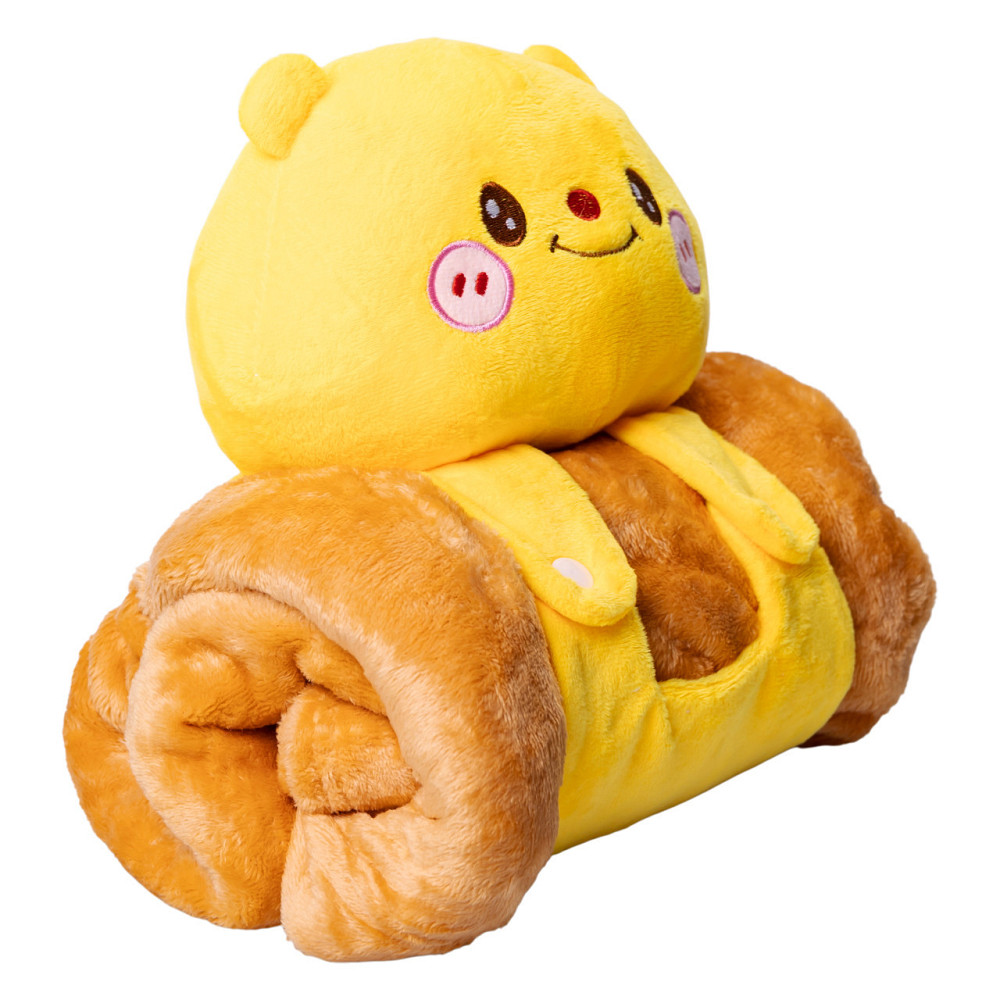 М'яка іграшка-плед Ведмедик 120×160 (см) 2 в 1 Жовтий Colorful Home 5616-68Y Київ - фото 2