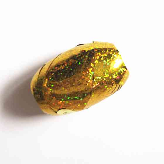 Лента для шариков с голограммой 5 мм на 10 м золотистый Киев