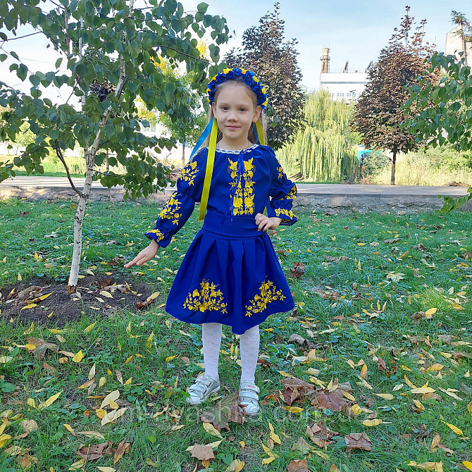 Вишите плаття жовте з синіми ластівками Кривий Ріг - фото 6