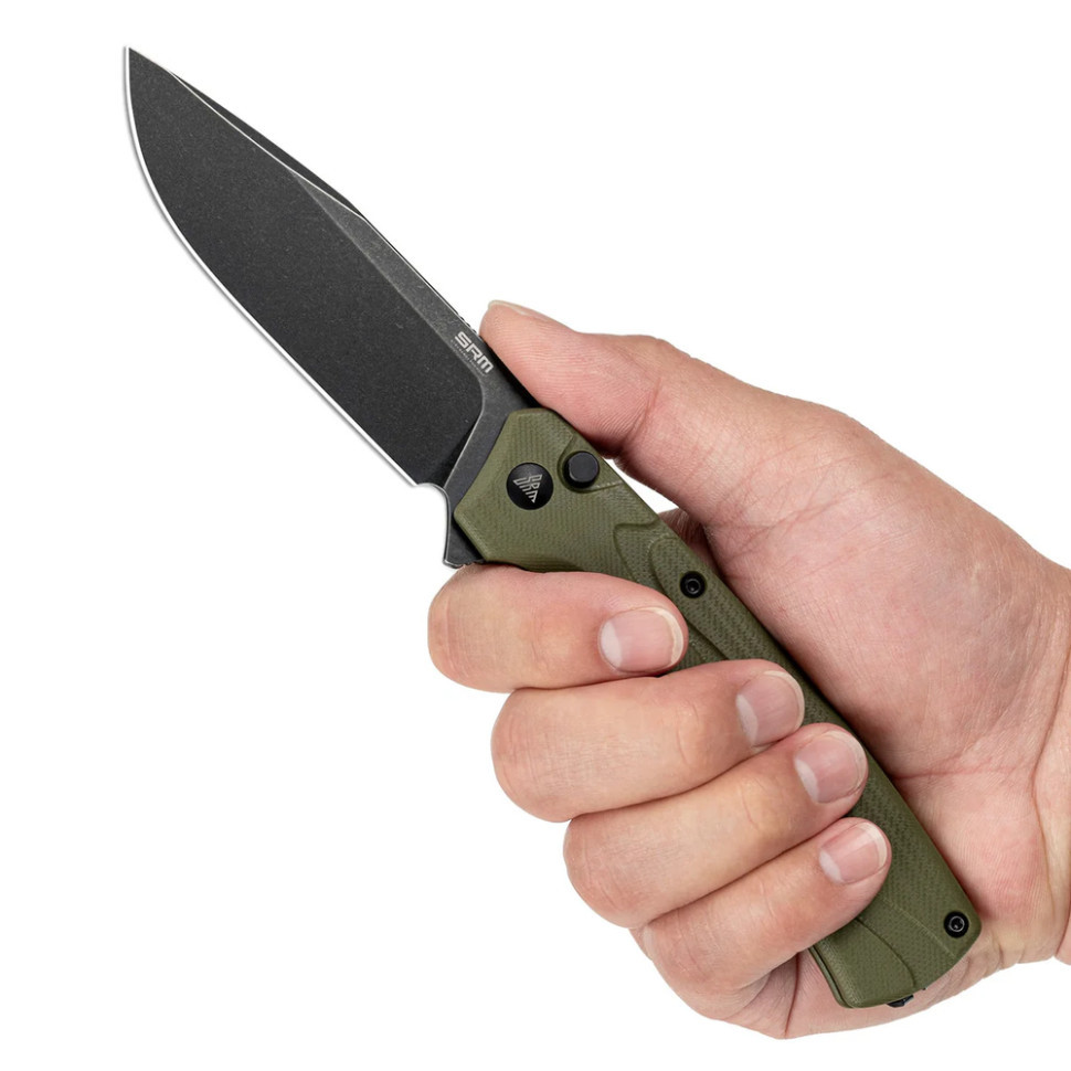 Ніж складаний туристичний SRM 221X-GP (9.2 см) 14C28N / G10 зелений Київ - фото 9