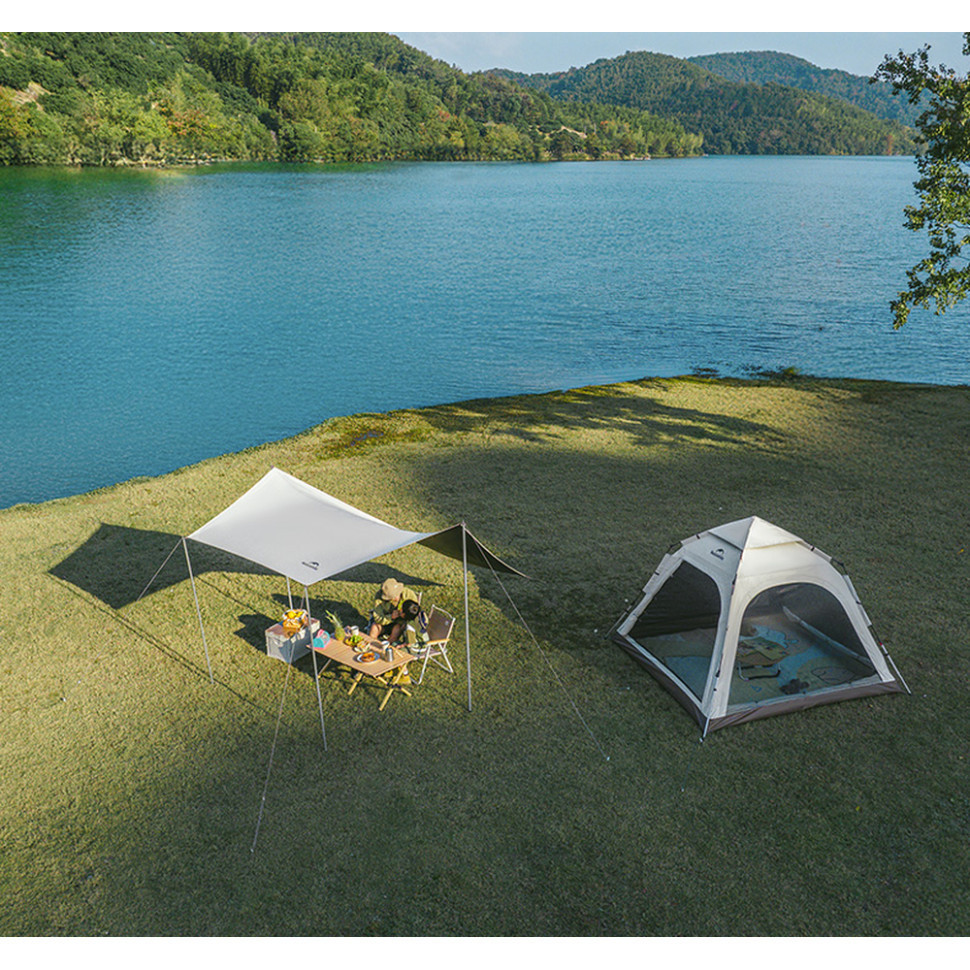 Палатка четырехместная автоматическая Naturehike Ango CNK2550WS010, коричневая Киев - изображение 6
