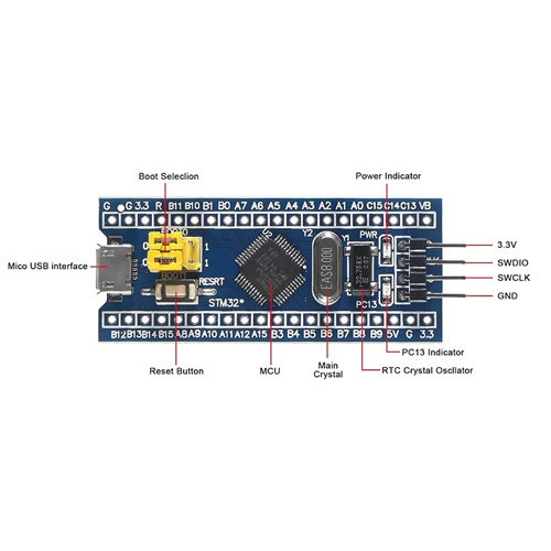 STM32F103C8T6 ARM Cortex-M3 STM32 MicroUSB, плата розробника Київ - фото 3
