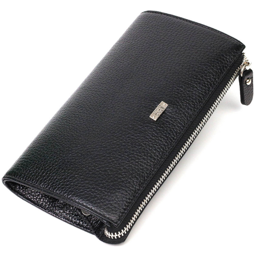 Функциональный мужской клатч из натуральной кожи флотар BOND 22050 Черный Киев - изображение 1