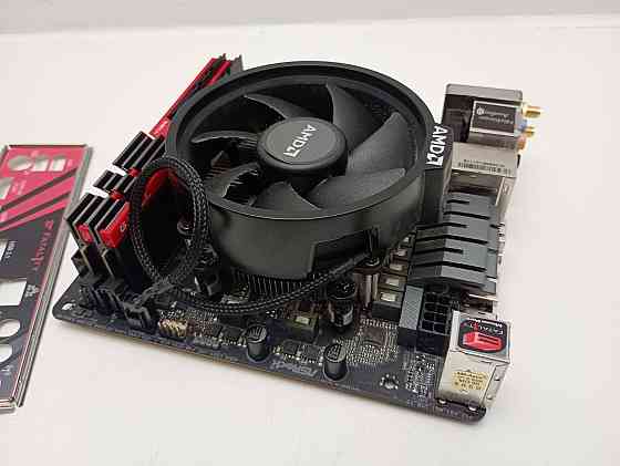Комплект: материнська плата ASRock B450 Gaming-ITX/ac + Amd Ryzen 5 2600 + 8+8 Gb DDR4 G.Skill Trident Z (товар вживаний) Луцк