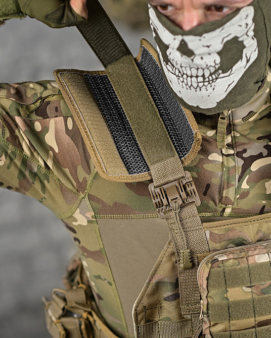 Плитоноска мультикам із напашником під плити 25 на 30 зі швидким скиданням і підсумками Одеса - фото 18