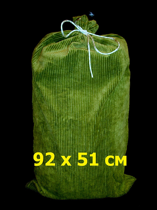 Мешок Св.Николая/Деда Мороза (92х51 см) ШВЕДСКИЙ, ЗЕЛЁНЫЙ ВЕЛЬВЕТ Киев - изображение 1