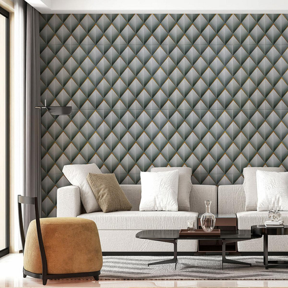 Панель стінова 3D 675х675х6мм Ромб сірий SW-00001986 Дніпро - фото 11