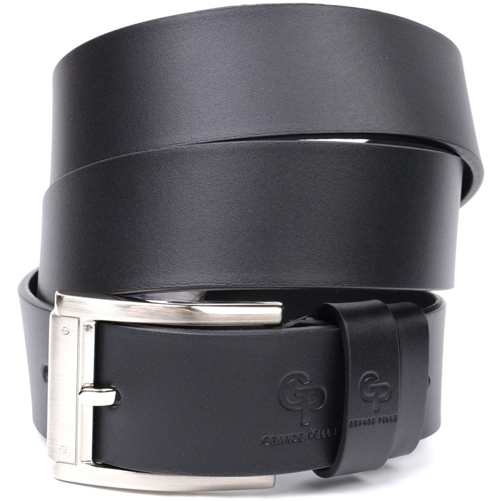Зручний ремінь під джинси з натуральної шкіри GRANDE PELLE 11683 Чорний Київ - фото 10