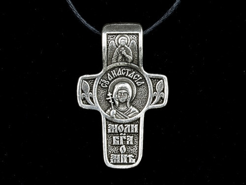 Натільний хрест жіночий срібний Анастасія Київ - фото 1