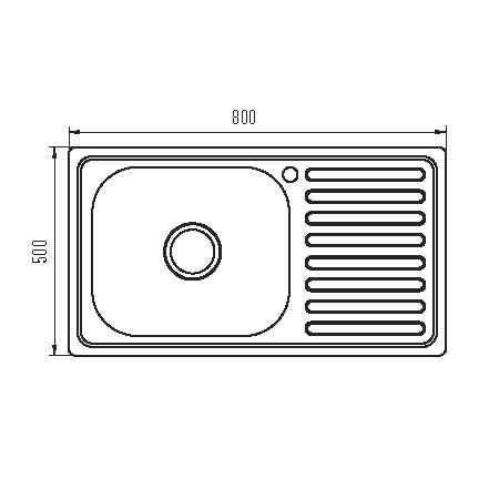 Мийка кухонна Zerix Z8050L-06-160MD (micro decor) (ZS0594) Киев