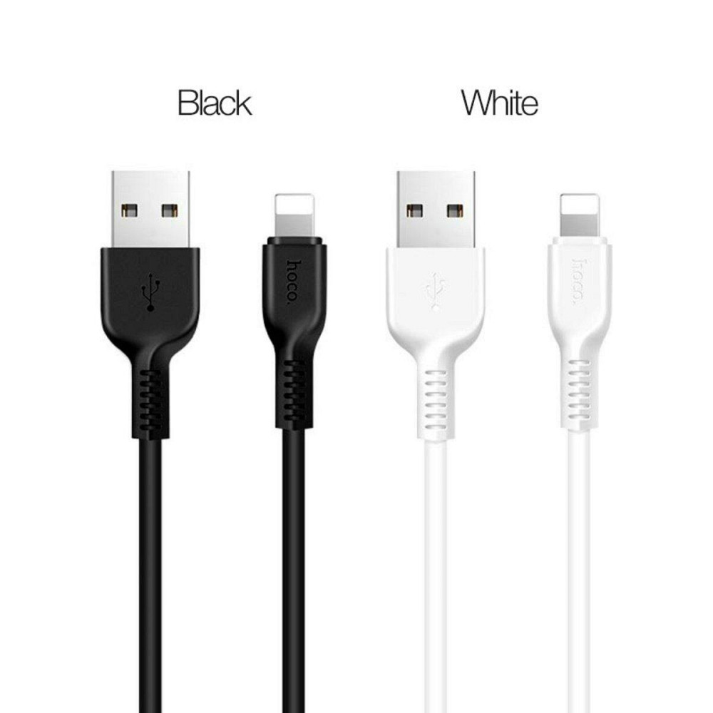 Кабель HOCO X20 USB - Lightning 2.4A, 1m, PVC, TPE конектори, колір чорний 6957531068808 Одеса - фото 3