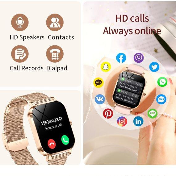 Часы умные наручные Smart Miami (Золотистый) Киев - изображение 9