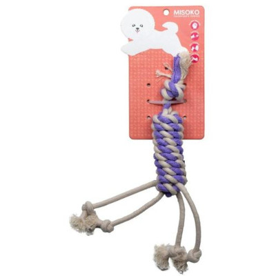 Игрушка для собак MISOKO&CO Веревка с фиолетовой лентой 33 см (MSKAKDT5905-V) Винница - изображение 1