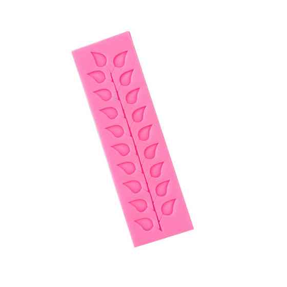 Силиконовый молд Листья 162 на 48 мм розовый Киев