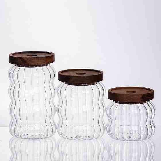 Набір банок для зберігання з бамбуковими кришками 400/600/800 мл 64486-13 Коломия