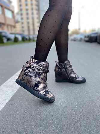 Снікерси жіночі Gofc бронзовий еко-шкіра платформа 8см 38р. (KLS-103) Коломыя