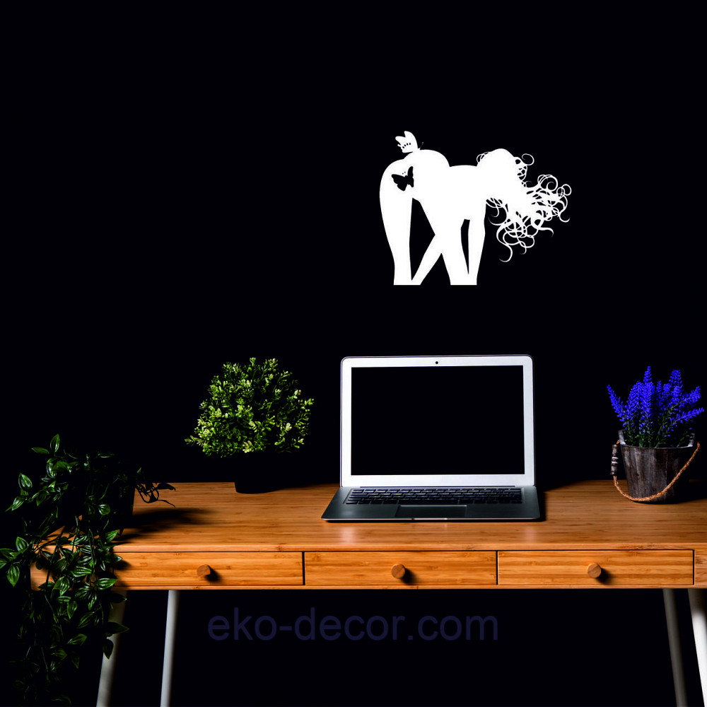 Декоративное настенное Панно «Силуэт женщины», Декор на стену 110*88 см, Белый Киев - изображение 7