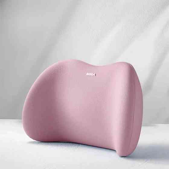 Подушка ортопедическая в машину под спину,подушка в автомобиль под поясницу на спинку сиденья, розовая Каменец-Подольский