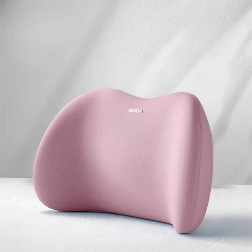 Подушка ортопедическая в машину под спину,подушка в автомобиль под поясницу на спинку сиденья, розовая Каменец-Подольский - изображение 1