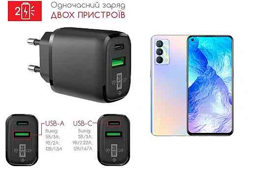 Сетевое зарядное устройство для Realme GT Master Edition, 20W 3A, Quick Charge 3.0 Киев