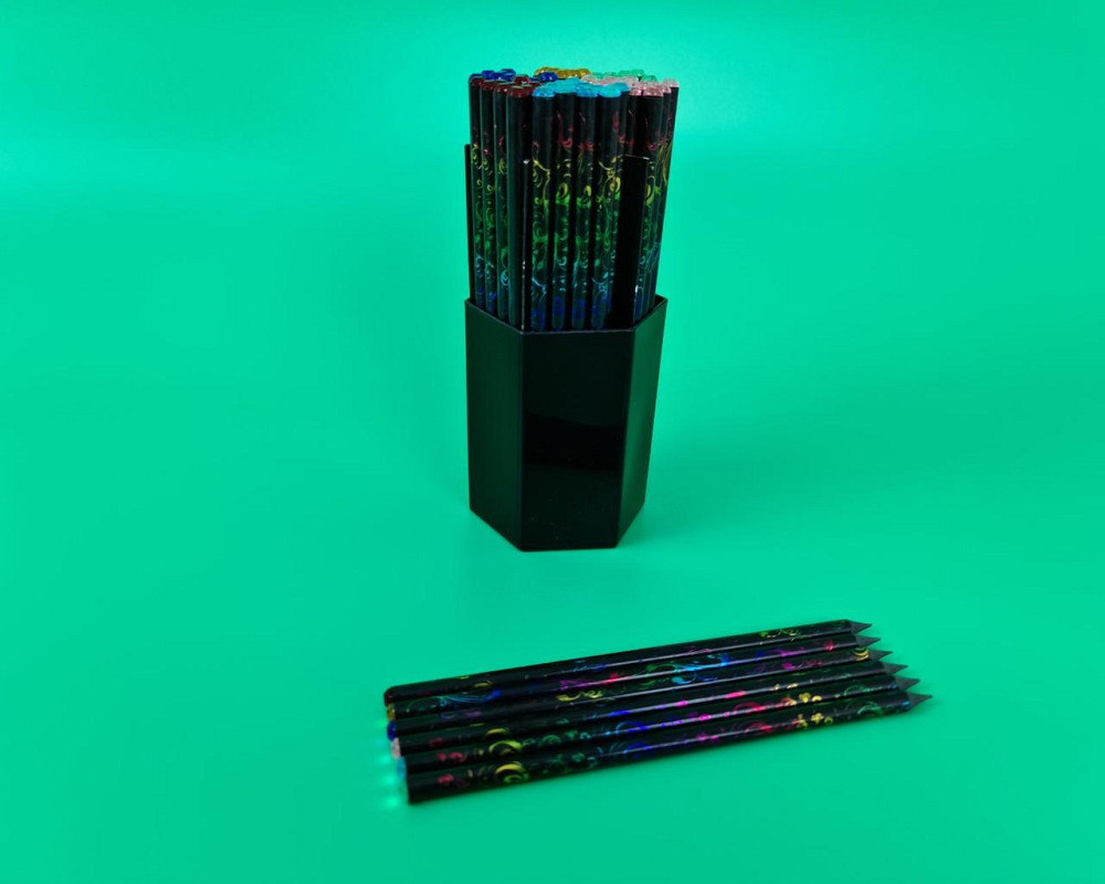 Карандаш  графитный  HB №ST-6149-D (пласт. кругл. корп., со страз.) (1 шт) Харьков - изображение 4